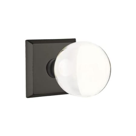 Emtek Bristol Reversible Non-Turning Two-Sided Dummy Door Knob Set from the Rustic Modern Collection Flat Black