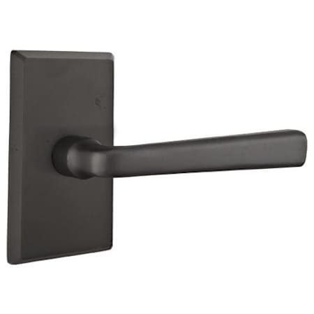 Emtek Cimarron Reversible Non-Turning Two-Sided Dummy Door Lever Set from the Sandcast Bronze Collection Flat Black