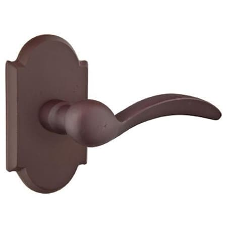 Emtek Durango Reversible Non-Turning Two-Sided Dummy Door Lever Set from the Sandcast Bronze Collection Deep Burgundy