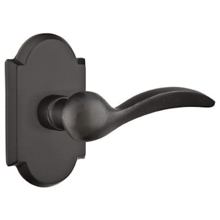 Emtek Durango Reversible Non-Turning Two-Sided Dummy Door Lever Set from the Sandcast Bronze Collection Flat Black