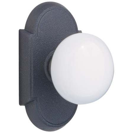 Emtek Madison Reversible Non-Turning Two-Sided Dummy Door Knob Set from the Wrought Steel Collection Flat Black