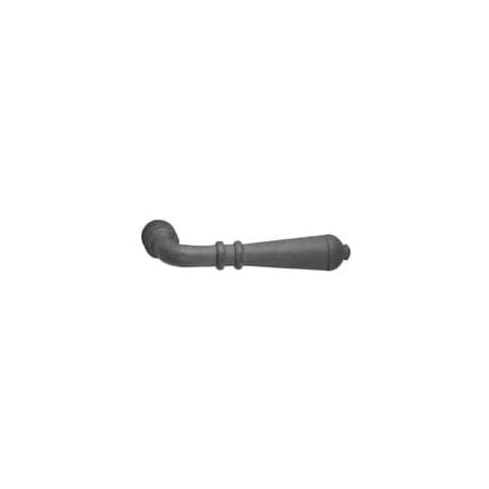 Emtek Normandy Reversible Non-Turning Two-Sided Dummy Door Lever Set from the Wrought Steel Collection Flat Black