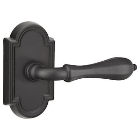 Emtek Tuscany Octagon Reversible Non-Turning Two-Sided Dummy Door Lever Set from the Lost Wax / Tuscany Bronze Collection Flat Black