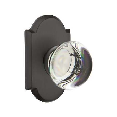 Emtek Providence Crystal Reversible Non-Turning Two-Sided Dummy Door Knob Set from the Crystal Collection Flat Black