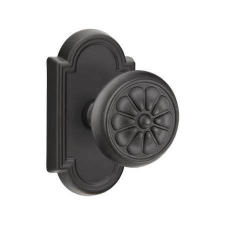 Emtek Petal Reversible Non-Turning Two-Sided Dummy Door Knob Set from the Lost Wax / Tuscany Bronze Collection Flat Black