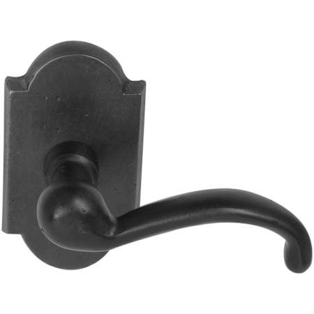 Emtek Teton Reversible Non-Turning Two-Sided Dummy Door Lever Set from the Sandcast Bronze Collection Flat Black