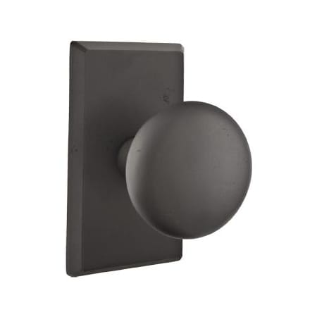 Emtek Winchester Reversible Non-Turning Two-Sided Dummy Door Knob Set from the Sandcast Bronze Collection Flat Black