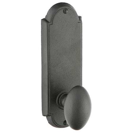 Emtek 7-1/4" Height #5 Style Sideplate Wrought Steel Passage Entry Set Flat Black