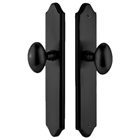 Emtek 10 Inch Stretto Concord Passage Sideplate Entry Set from the Classic Brass Collection Flat Black