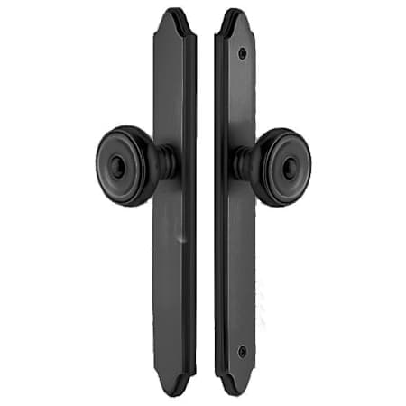 Emtek 11 Inch Stretto Concord Passage Sideplate Entry Set from the Classic Brass Collection Flat Black
