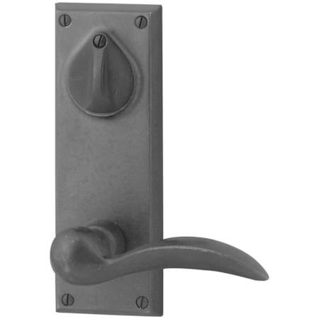 Emtek 3-5/8" Center to Center Rectangular Sideplate Sandcast Bronze Single Cylinder Entry Set Flat Black