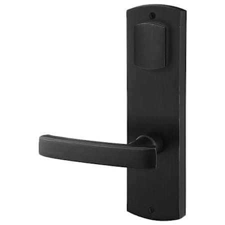 Emtek Missoula Single Cylinder Keyed Entry Door Knob or Lever Set and Deadbolt Combo with 5-1/2 Inch Center to Center from the Sandcast Bronze Collection Flat Black