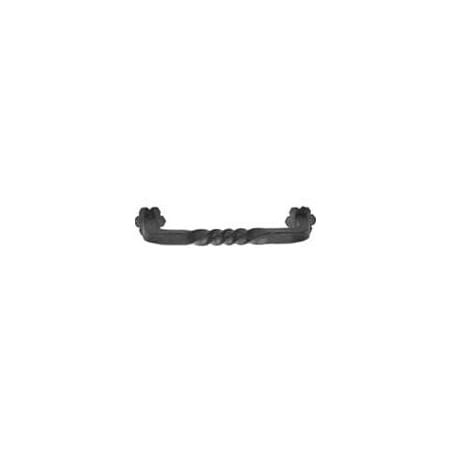 Emtek San Carlos 3-1/2 Inch Center to Center Handle Cabinet Pull from the Wrought Steel Collection Flat Black