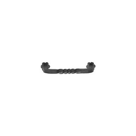 Emtek San Carlos 3 Inch Center to Center Handle Cabinet Pull from the Wrought Steel Collection Flat Black