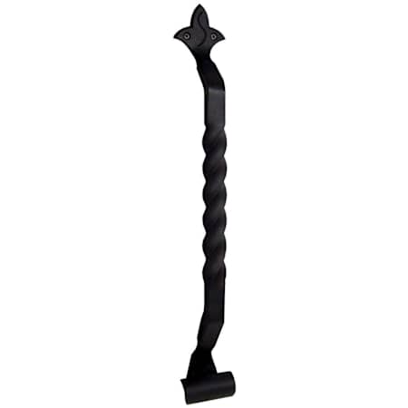 Emtek 24" Height Wrought Steel San Carlos Door Pull from the Wrought Steel Collection Flat Black