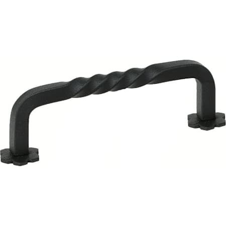 Emtek San Carlos 6 Inch Center to Center Handle Cabinet Pull from the Wrought Steel Collection Flat Black