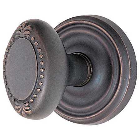 Emtek Beaded Egg Reversible Non-Turning Two-Sided Dummy Door Knob Set from the Designer Brass Collection Oil Rubbed Bronze