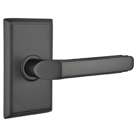 Emtek Milano Reversible Non-Turning Two-Sided Dummy Door Lever Set from the American Classic Collection Flat Black