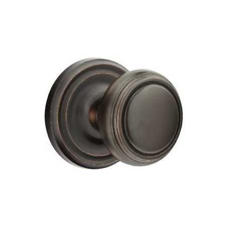 Emtek Norwich Passage Door Knob Set with Regular Rose from the Brass Classic Collection Oil Rubbed Bronze