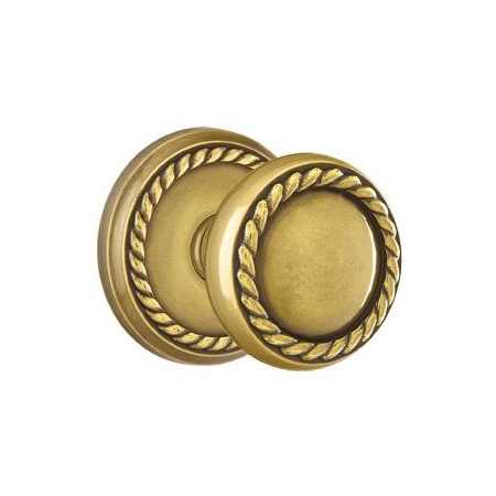 Emtek Rope Knob Designer Brass Passage Knobset French Antique