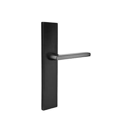 Emtek 10 Inch Stretto Rectangular Passage Sideplate Entry Set from the Brass Modern Collection Flat Black