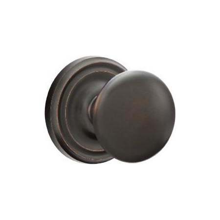Emtek Providence Privacy Door Knob Set with Regular Rose from the Brass Classic Collection Oil Rubbed Bronze