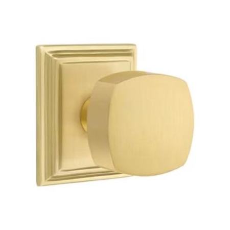 Emtek Freestone Privacy Knob Satin Brass
