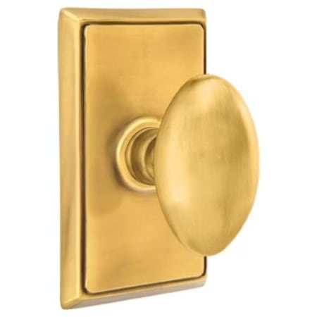Emtek Privacy Egg Knob with Rectangular Rosette French Antique