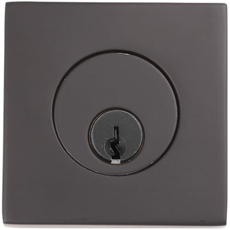 Emtek Square Style Brass Modern Double Cylinder Deadbolt Flat Black