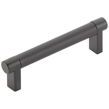 Emtek Smooth 4 Inch Center to Center Bar Cabinet Pull with Rectangular Stem from the SELECT Collection Flat Black / Flat Black Stem