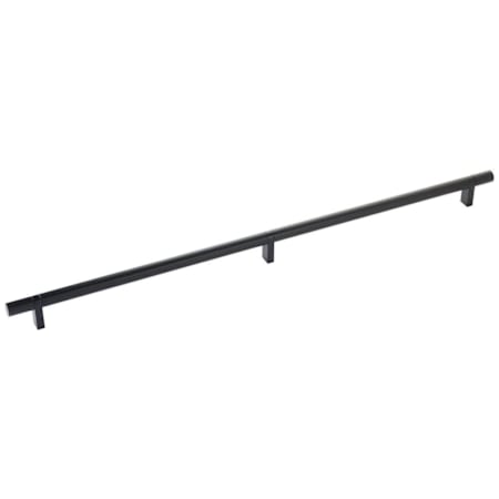 Emtek Smooth 20 Inch Center to Center Bar Cabinet Pull with Rectangular Bar Stem from the SELECT Collection Flat Black / Flat Black Stem