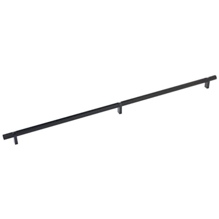 Emtek Knurled 24 Inch Center to Center Bar Cabinet Pull with Rectangular Bar Stem from the SELECT Collection Flat Black / Flat Black Stem