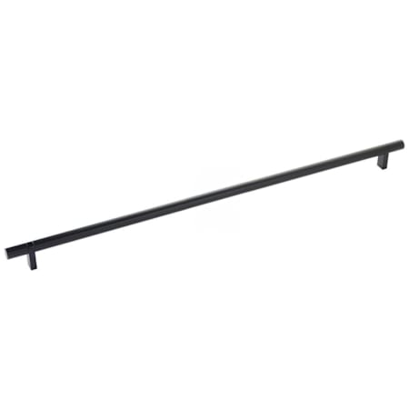 Emtek Smooth 18 Inch Center to Center Bar Cabinet Pull with Rectangular Bar Stem from the SELECT Collection Flat Black / Flat Black Stem