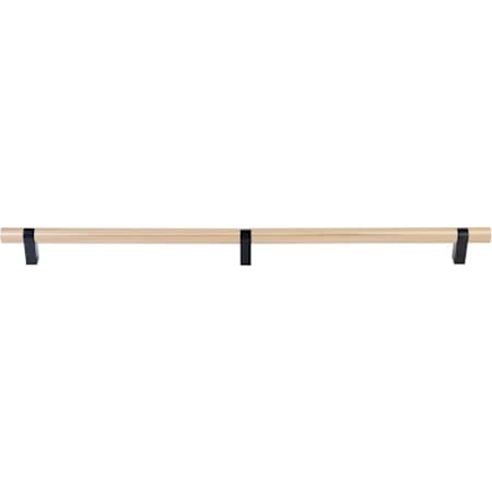 Emtek Smooth 24 Inch Satin Copper Center to Center Bar Appliance Pull with Rectangular Bar Stem and Choice of Stem Finish from the SELECT Collection Satin Copper / Flat Black Stem