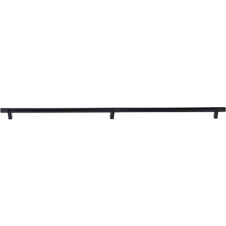 Emtek Knurled 36 Inch Center to Center Bar Appliance Pull with Rectangular Bar Stem from the SELECT Collection Flat Black / Flat Black Stem