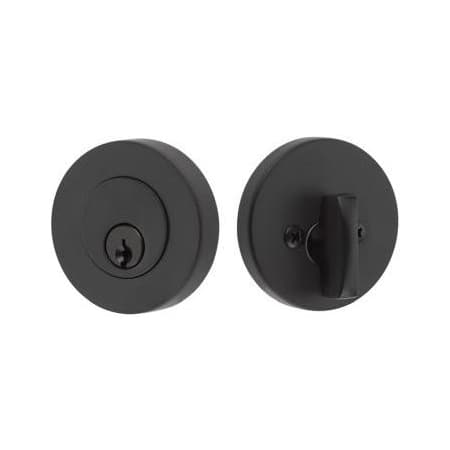 Emtek Single Cylinder Modern Disc Deadbolt Flat Black