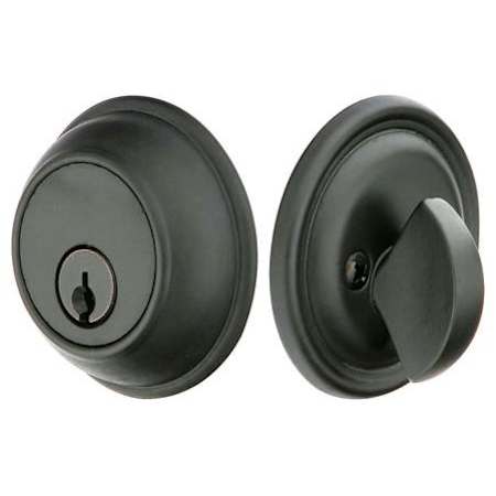 Emtek Tuscany Bronze Single Cylinder Keyed Entry Deadbolt Flat Black