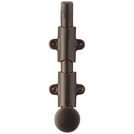 Emtek 6" Solid Brass Surface Bolt with Strikes and Screws Oil Rubbed Bronze