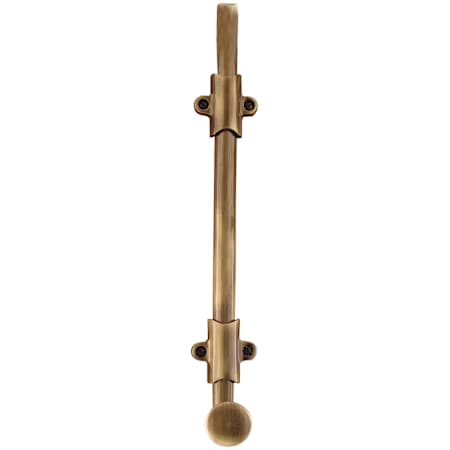 Emtek 12 Inch Solid Brass Surface Bolt with Strikes and Screws French Antique