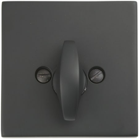 Emtek Square Style Brass Modern One-Sided Deadbolt Flat Black