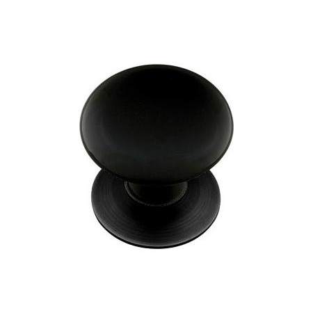Emtek Ebony 1-3/8 Inch Mushroom Cabinet Knob from the Porcelain Collection Flat Black