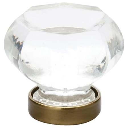 Emtek Old Town 1 Inch Geometric Cabinet Knob from the Glass Collection - 25 Pack French Antique