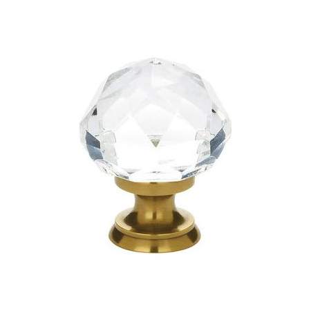 Emtek Diamond 1-1/4 Inch Mushroom Cabinet Knob from the Glass Collection - 25 Pack French Antique