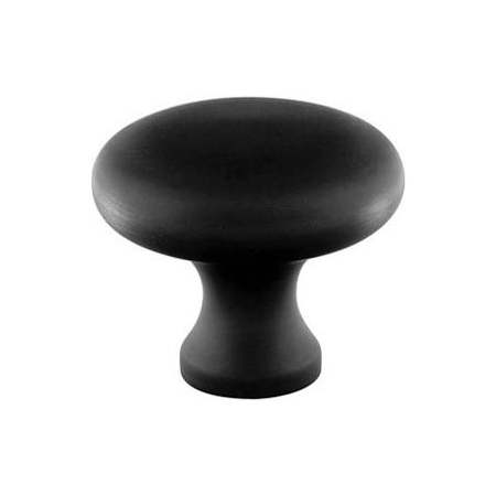 Emtek Providence 1 Inch Mushroom Cabinet Knob from the Traditional Collection Flat Black