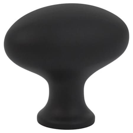Emtek Egg 1 Inch Oval Cabinet Knob from the Traditional Collection Flat Black