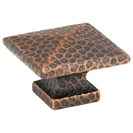 Emtek Square Dimpled 1-1/4 Inch Square Cabinet Knob Oil Rubbed Bronze