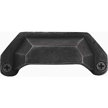 Emtek Sandcast 4 Inch Center to Center Cup Cabinet Pull from the Sandcast Bronze Collection Flat Black