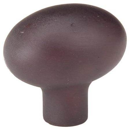 Emtek Sandcast Egg 1 Inch Oval Cabinet Knob from the Sandcast Bronze Collection Deep Burgundy