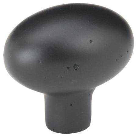 Emtek Sandcast Egg 1 Inch Oval Cabinet Knob from the Sandcast Bronze Collection Flat Black