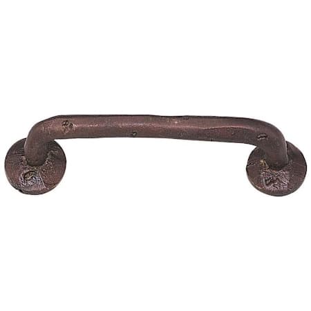 Emtek Sandcast Rod 3 Inch Center to Center Handle Cabinet Pull from the Sandcast Bronze Collection Deep Burgundy